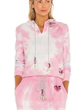 EUC LoveShackFancy Women's Kirby Tie Dye Hoodie Cherry Fizz Size Medium